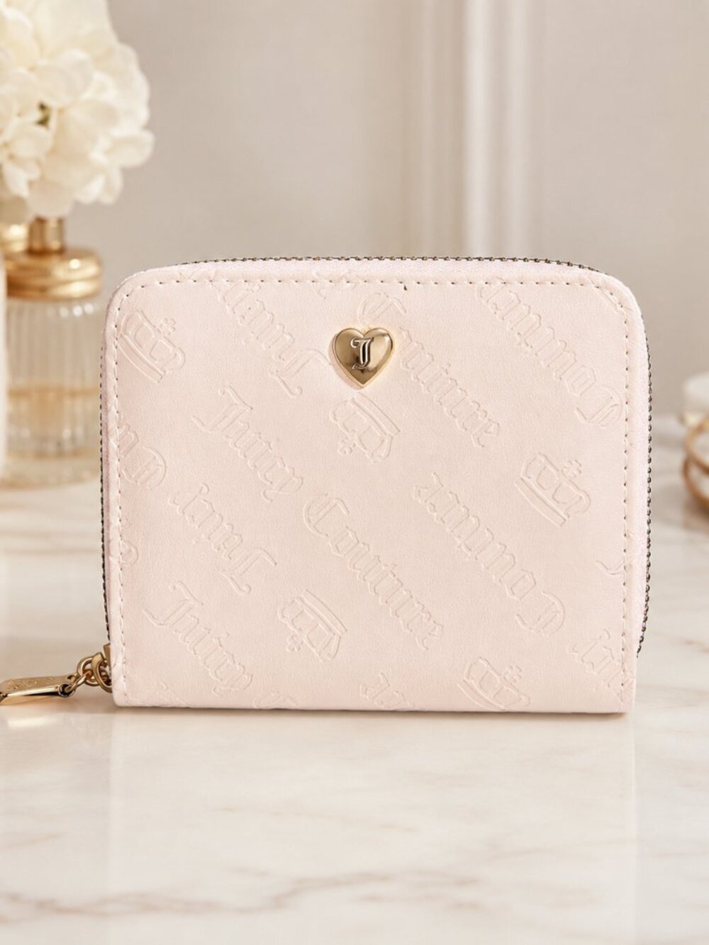 Juicy Couture Not Your Babe Blush Pink Zip Wallet NWT